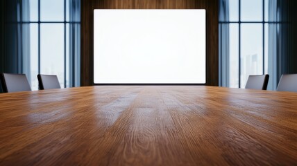 Poster - Modern Virtual Boardroom with Holographic Elements