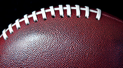 Close-up of a textured football surface.