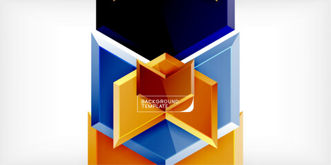 Poster - Technology dynamic arrow geometric background. Vector Illustration For Wallpaper, Banner, Background, Card, Book Illustration, landing page
