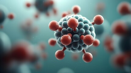Poster - captivating molecular composition intricate and detailed spherical molecular structure showcased in 