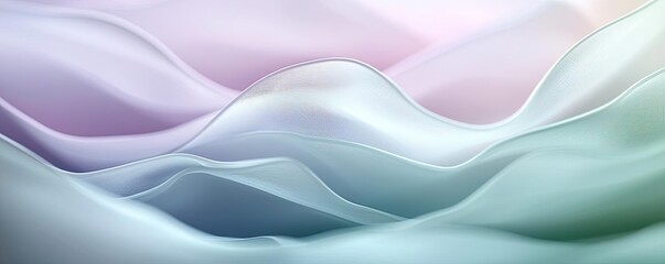 Aufkleber - Abstract waves in soft pastel colors, flowing and blending together beautifully.