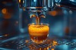 © mitarart - Elegant Espresso Machine Pouring Fresh Shot With Golden Crema