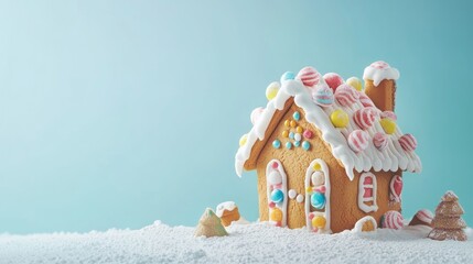 Charming Gingerbread House with Colorful Decorations