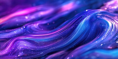 Poster - Stylish neon hues featuring a blend of purple and blue as the background create a striking visual effect, making the colors pop in a vibrant display.
