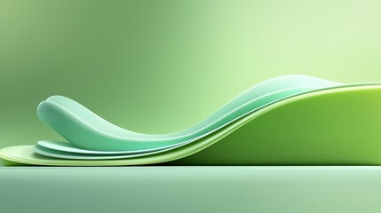 Poster - Smooth green background with subtle abstract elements, creating a balanced space for logos or text overlays.