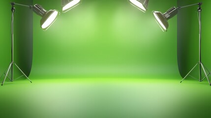 Poster - Rich solid green backdrop, creating a seamless and calming background perfect for overlay text or images.