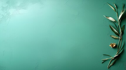 Poster - Elegant green background with subtle abstract design elements and ample space for text or logos, perfect for sophisticated layouts.