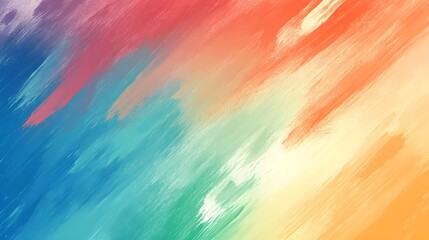 Poster - Abstract Background  Colorful Stripes  Gradient  Summer Colors  Pastel Tones  Brushed Effect