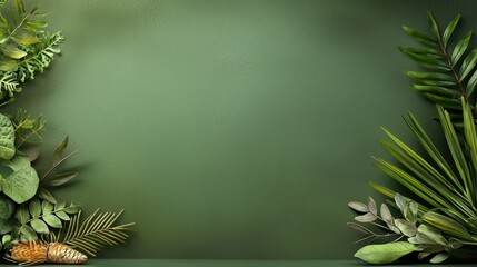 Poster - Earthy green backdrop with subtle textures, adding depth and warmth to any layout or visual project.