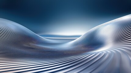Aufkleber - Modern blue background with gently curved lines, creating a flowing, contemporary look.