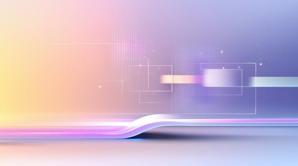 Poster - Purple background featuring geometric grid lines with gentle shadows, offering depth and dimension for a modern aesthetic.