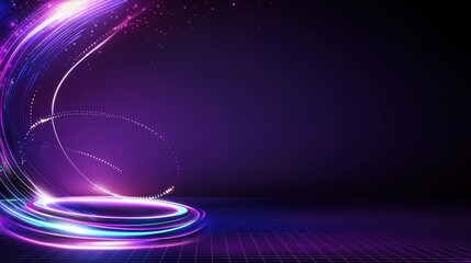 Poster - Deep, structured purple background with refined grid lines and shadow layering, adding a modern and sophisticated feel.