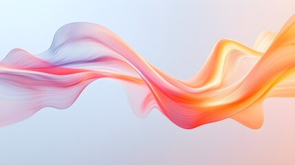 Poster - Abstract Pink and Orange Flowing Wave Design