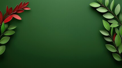 Poster - Dark green textured backdrop with organic patterns, adding a sense of depth and sophistication.