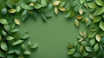 Poster - Patterned green leaf background with intricate textures, capturing the beauty of nature details.