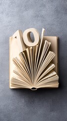 Poster - Open book with receipts, highlighting costs and expenses, symbols of budgeting and financial awareness