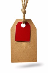 Poster - Detailed close-up of a price label with a sale tag, modern style, capturing moment of purchase decision