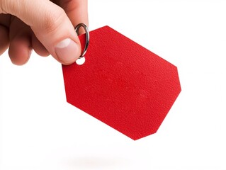 Poster - A hand holding a price tag labeled with a discount, in a clean background with ample copy space, conveying the themes of value and cost.