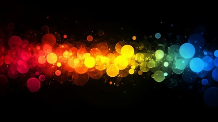 Wall Mural - Colorful Bokeh Lights Abstract Background

