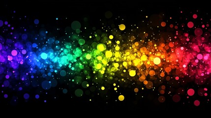 Wall Mural - Colorful Bokeh Lights Abstract Background
