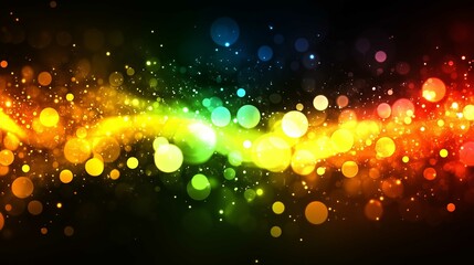Wall Mural - Colorful Bokeh Lights Abstract Background
