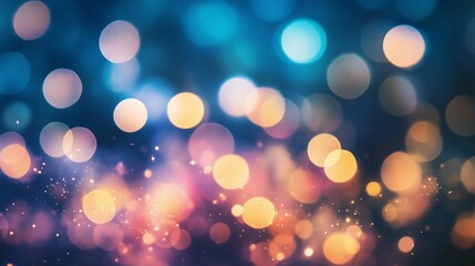 Wall Mural - Colorful Bokeh Lights Abstract Background
