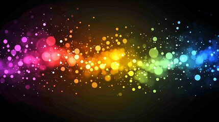 Wall Mural - Colorful Bokeh Lights Abstract Background
