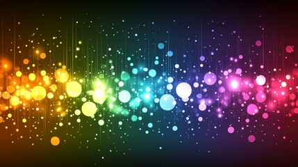 Wall Mural - Colorful Bokeh Lights Abstract Background
