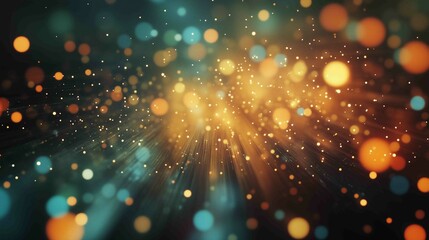 Wall Mural - Colorful Bokeh Lights Abstract Background
