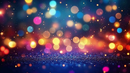 Wall Mural - Colorful Bokeh Lights Abstract Background
