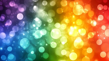 Wall Mural - Colorful Bokeh Lights Abstract Background
