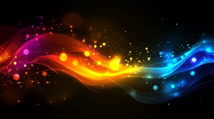 Wall Mural - Colorful Bokeh Lights Abstract Background
