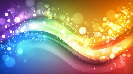 Wall Mural - Colorful Bokeh Lights Abstract Background
