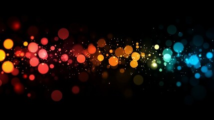Wall Mural - Colorful Bokeh Lights Abstract Background
