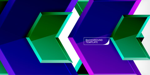 Poster - Technology dynamic arrow geometric background. Vector Illustration For Wallpaper, Banner, Background, Card, Book Illustration, landing page