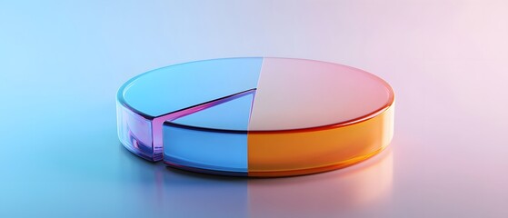 Poster - A vibrant, modern pie chart design showcasing contrasting colors, perfect for data visualizations and presentations.