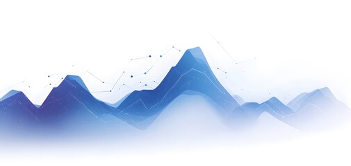 Poster - Elegant abstract blue wave design representing growth, analysis, and modern technology. Perfect for business and fintech themes.