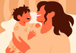© Westend61 - Smiling mother holding son in arms