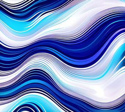 Blue and colorful wavy dynamic motion graphics. light motion shape curve. wavy banner template. background texture, neat cracks, 8k quality. generative ai	