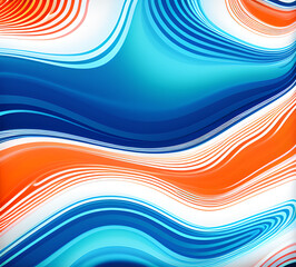 Leinwandbilder - Blue and colorful wavy dynamic motion graphics. light motion shape curve. wavy banner template. background texture, neat cracks, 8k quality. generative ai	