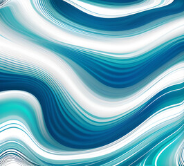 Leinwandbilder - Blue and colorful wavy dynamic motion graphics. light motion shape curve. wavy banner template. background texture, neat cracks, 8k quality. generative ai	