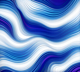 Leinwandbilder - Blue and colorful wavy dynamic motion graphics. light motion shape curve. wavy banner template. background texture, neat cracks, 8k quality. generative ai	