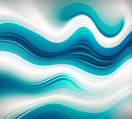 Leinwandbilder - Blue and colorful wavy dynamic motion graphics. light motion shape curve. wavy banner template. background texture, neat cracks, 8k quality. generative ai	