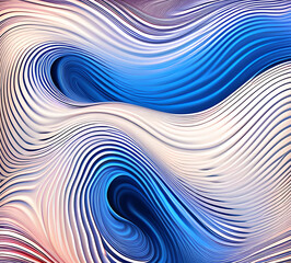Fototapete - Blue and colorful wavy dynamic motion graphics. light motion shape curve. wavy banner template. background texture, neat cracks, 8k quality. generative ai	