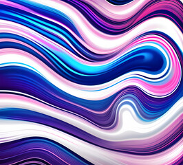 Leinwandbilder - Blue and colorful wavy dynamic motion graphics. light motion shape curve. wavy banner template. background texture, neat cracks, 8k quality. generative ai	