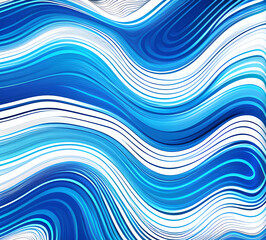 Leinwandbilder - Blue and colorful wavy dynamic motion graphics. light motion shape curve. wavy banner template. background texture, neat cracks, 8k quality. generative ai	