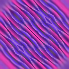 Fototapete - Colorful symmetrical background with small rectangular blocks forming a wave pattern. 3d rendering digital illustration