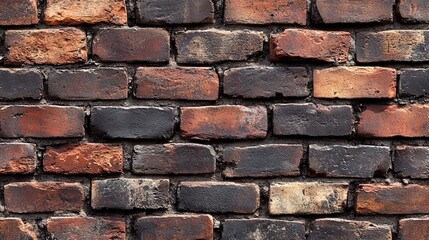 Wall Mural - Background of red brick wall. Old vintage brick wall pattern