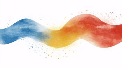 Poster - Waving Flag Motif with Dynamic Colors and Texture