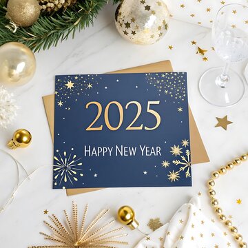 A luxurious Black and Golden Happy new Year 2025 Background, Wallpaper Photo for Social Media. Ai Generated